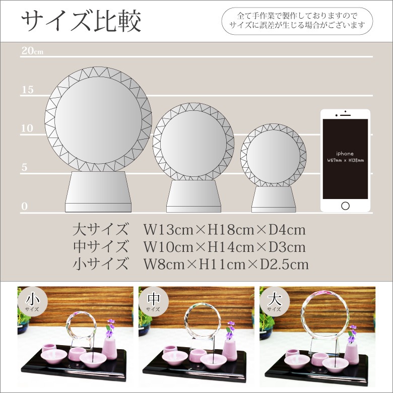 【クリスタル ペット位牌セットA】 KP-4-ASET（小）