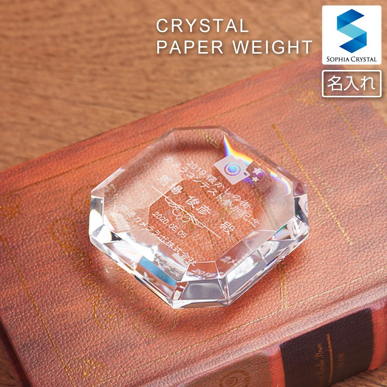 クリスタル ペーパーウェイト 【DW-24】