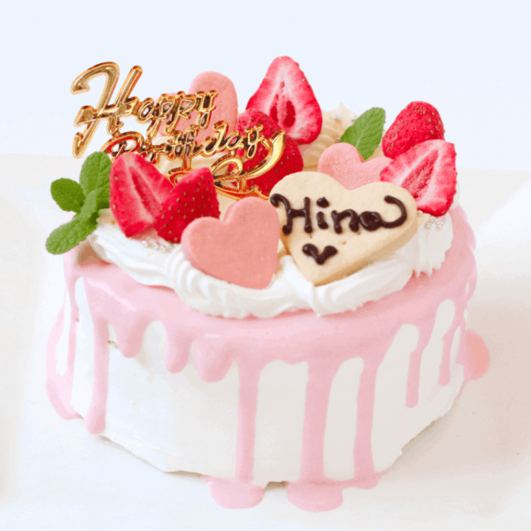 Strawberry ドリップデコレーション ☆冷凍便 | 犬・猫用ケーキ