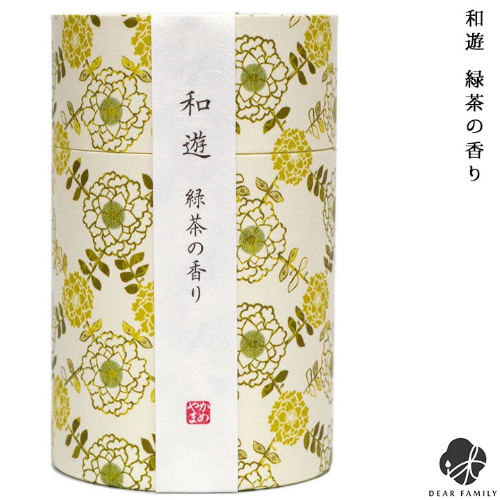 筒入り お線香 和遊 緑茶の香り カメヤマ