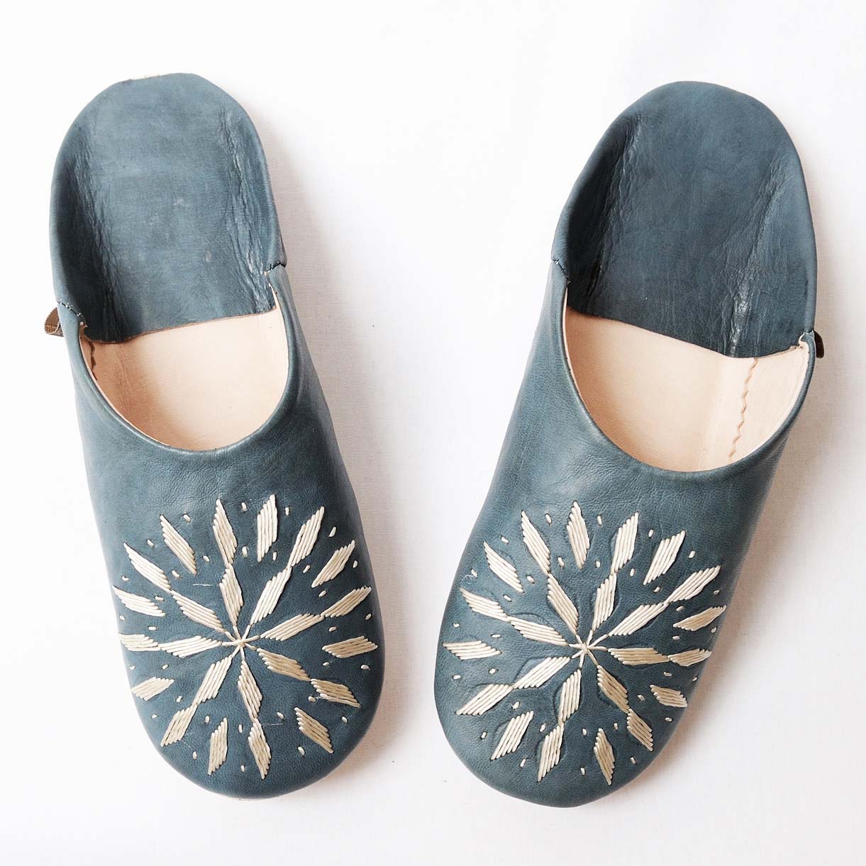 バブーシュブロードリー//墨黒//L (24.5 cm) //ディアモロッコ すべての商品 dear Morocco