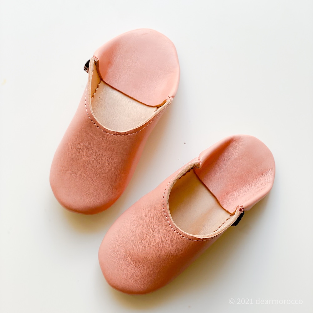 シンプルバブーシュ KIDS キッズバブーシュ //ブライダルローズ 18cm // ディアモロッコ