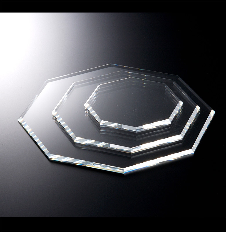 カラフルなクリスタルプレート フラッタ：プレート (21cm) | | Sghr