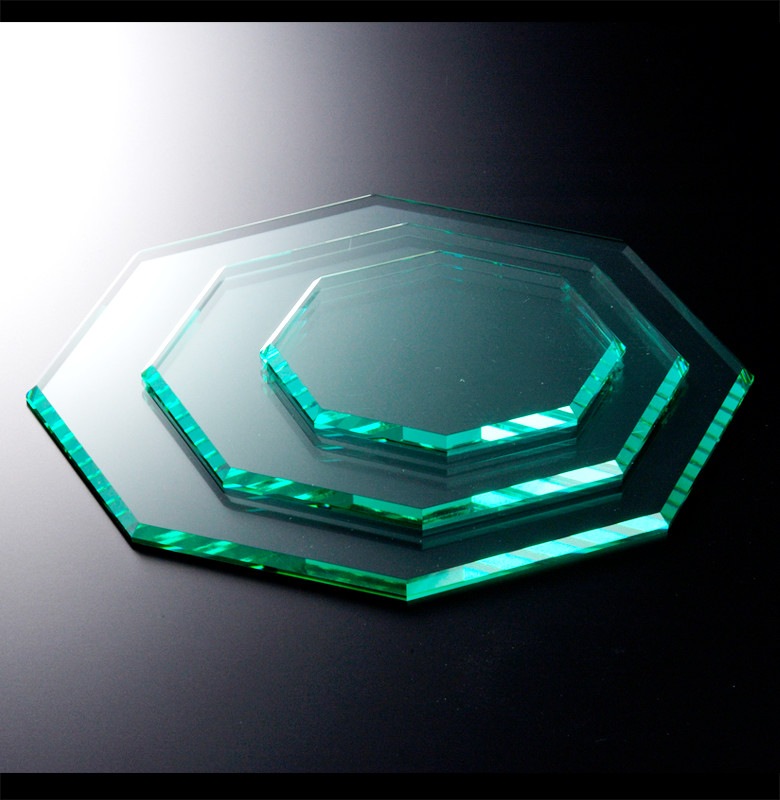 クリスタルプレート八角形【L】ガラスカラー