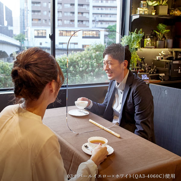 【極シリーズ】Q型パーテーション W400*H600*D315【ウイルスの飛沫感染防止対策に！】 飛沫 ガード 感染予防 仕切板 パーティション アクリル かわいい おしゃれ