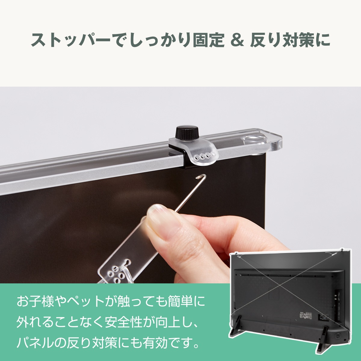 液晶テレビ保護パネル 22インチ 23インチ 22型 23型 オーダーメイド ブルーライトカット 透明度93% テレビガード テレビカバー国産