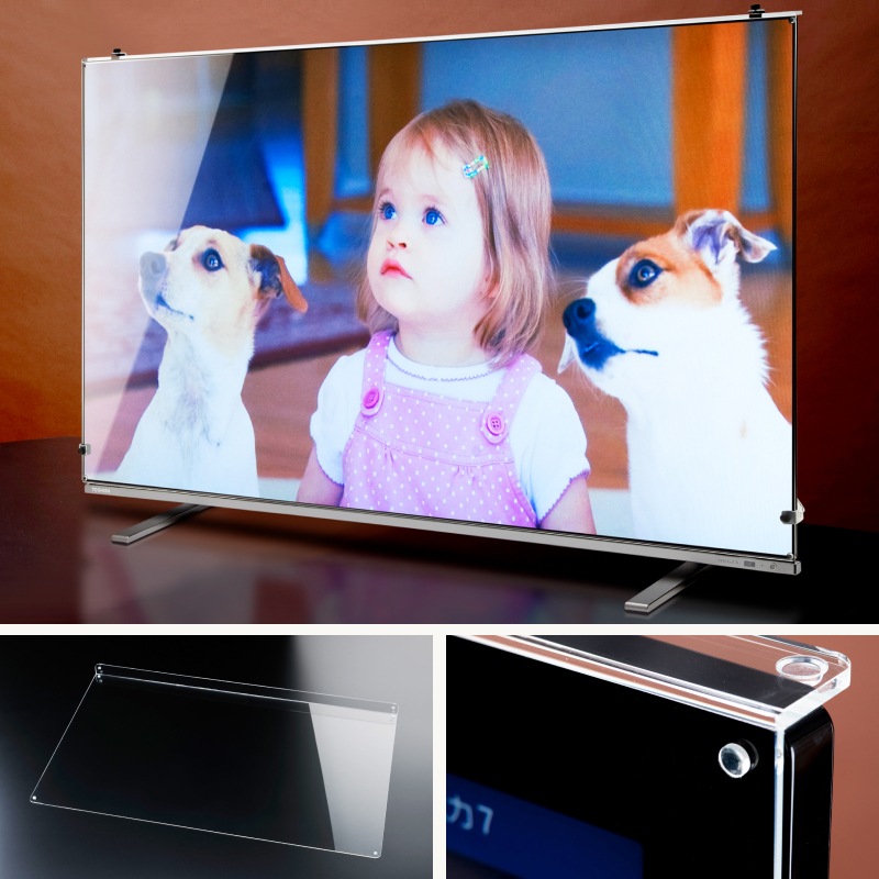 液晶テレビ保護パネル 22インチ 23インチ 22型 23型 オーダーメイド ブルーライトカット 透明度93% テレビガード テレビカバー国産