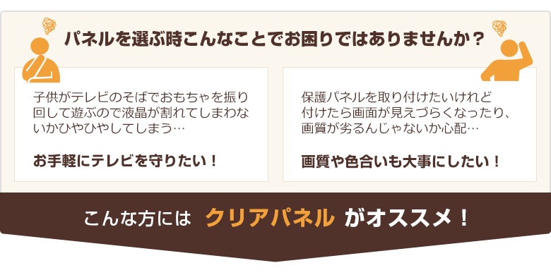 【即日発送】【国産】 液晶テレビ保護パネル 55インチ 厚3ミリ グレア仕様 クリアパネル ストッパー付き 【CLIERL light（クリアルライト）】