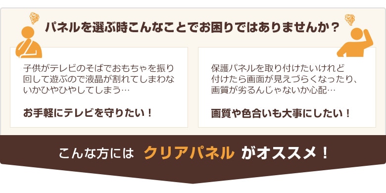 【即日発送】【国産】 液晶テレビ保護パネル 65インチ 厚3ミリ グレア仕様 クリアパネル ストッパー付き 【CLIERL light（クリアルライト）】