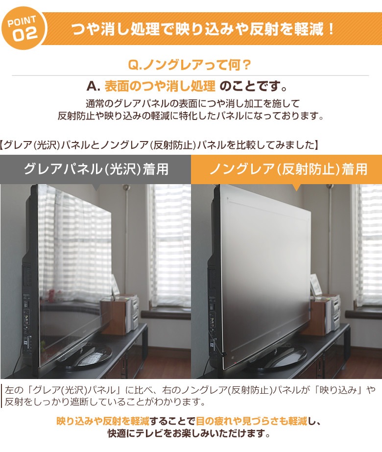 【即日発送】【国産】 液晶テレビ保護パネル 55インチ 厚3ミリ ノングレア ストッパー付き 【CLIERL light（クリアルライト）】