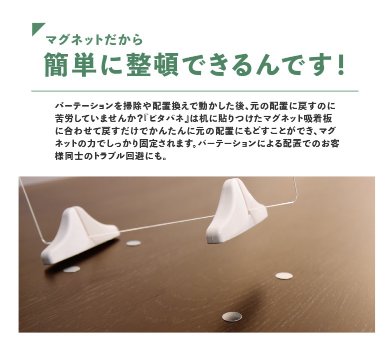 マグネットパーテーション ピタパネ(コーナータイプ)W400*H450*D150【ウイルスの飛沫感染防止対策に！】感染症対策 固定 磁石 マグネット ガード アクリル パーティション