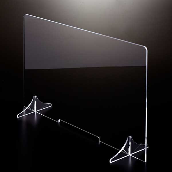 窓付き アクリル パーテーション　W900*H600*D250 感染症対策 カウンター 仕切 衛生管理 飛沫 ガード 感染予防 ウイルス 対策 受付 対面販売 対面窓口 PX-9060C