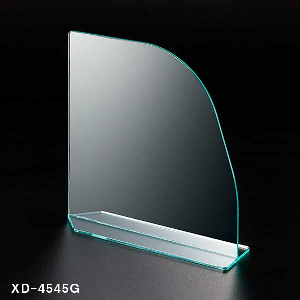 クロスパーテーション ガラスカラー仕様 W450*H450*D120【ウイルスの飛沫感染防止対策に！】感染対策 飛沫 ガード 感染予防 対策 仕切板 パーティション アクリル