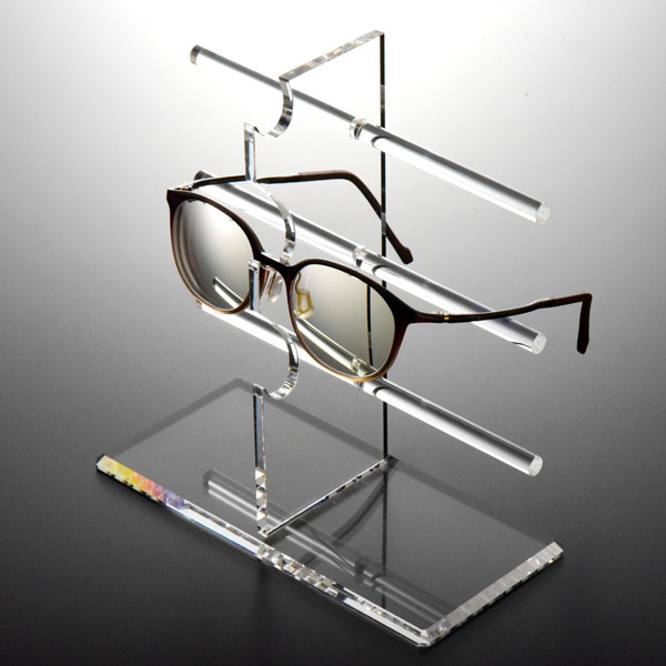 卓上型サングラススタンド【Hワイドタイプ（幅広）】シングル3枚掛
