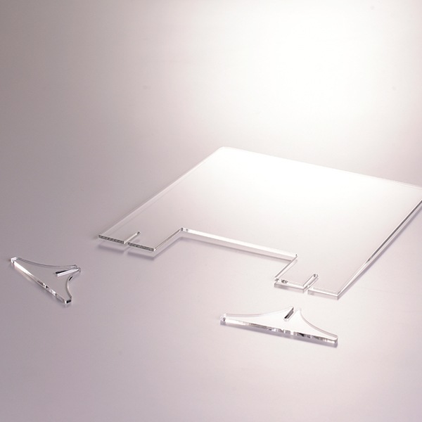 窓付き アクリル パーテーション(差込み式) W600*H600*D250【2台セット】