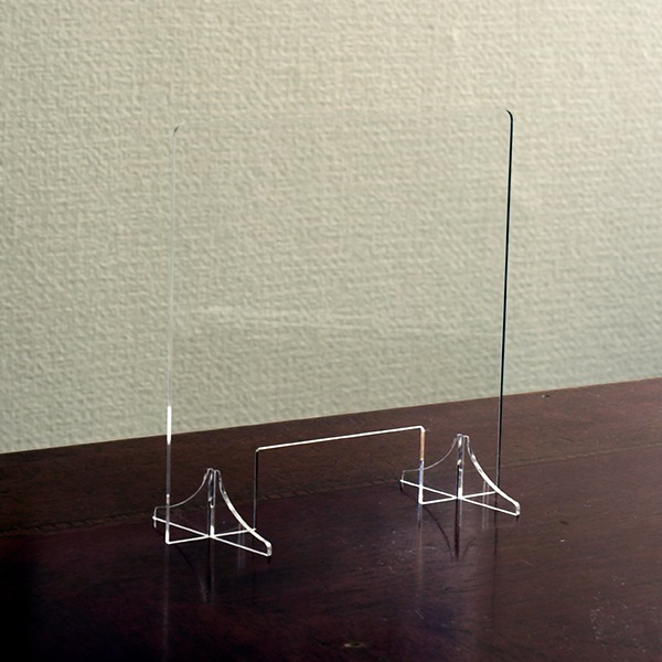 窓付き アクリル パーテーション(差込み式) W600*H600*D250【2台セット】