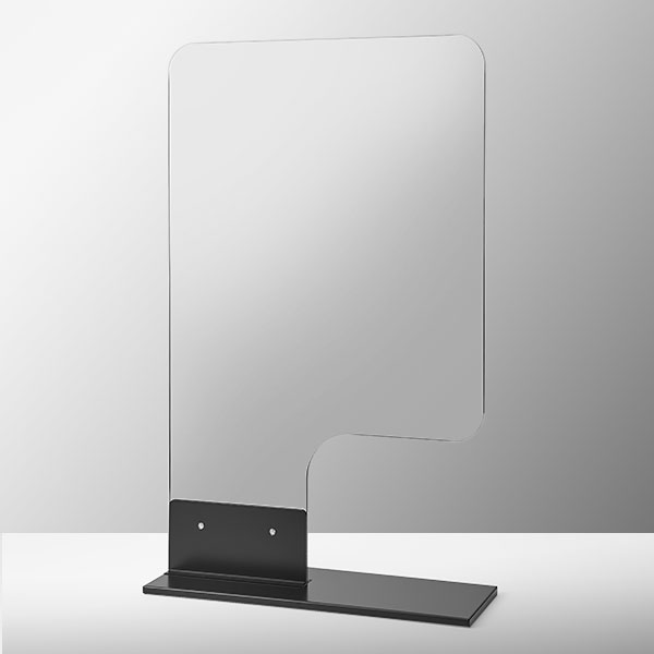 F型パーテーション クリアカラー仕様 W550*H900*D200【ウイルスの飛沫感染防止対策に！】ウイルス対策 仕切 衛生管理 飛沫 ガード