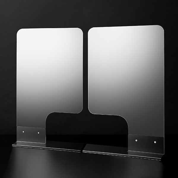 F型パーテーション クリアカラー仕様 W550*H900*D200【ウイルスの飛沫感染防止対策に！】ウイルス対策 仕切 衛生管理 飛沫 ガード