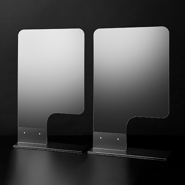 F型パーテーション クリアカラー仕様 W550*H900*D200【ウイルスの飛沫感染防止対策に！】ウイルス対策 仕切 衛生管理 飛沫 ガード