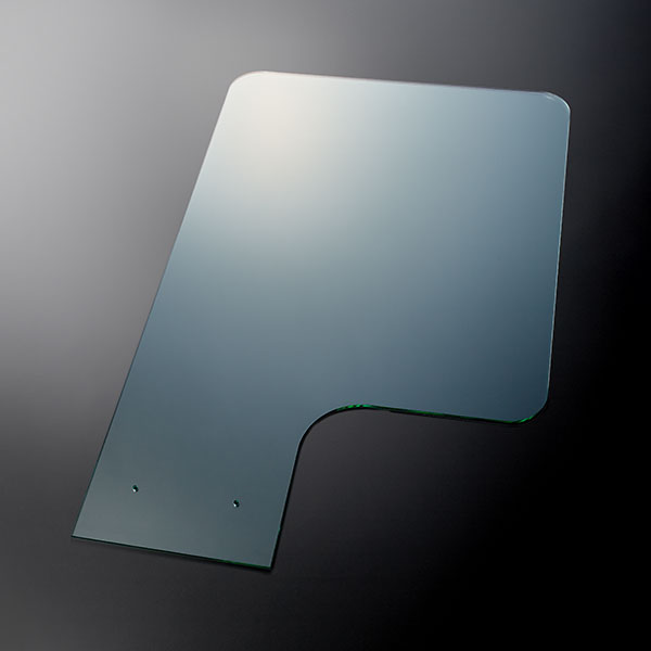 F型パーテーション ガラスカラー仕様 W550*H900*D200【ウイルスの飛沫感染防止対策に！】ウイルス対策 仕切 衛生管理 飛沫 ガード