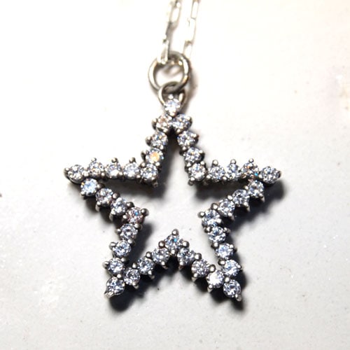 シルバー＆クリスタル　スターペンダント