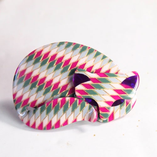 lea stein paris リアスタン　パリ　ねむりねこ　マルチカラー