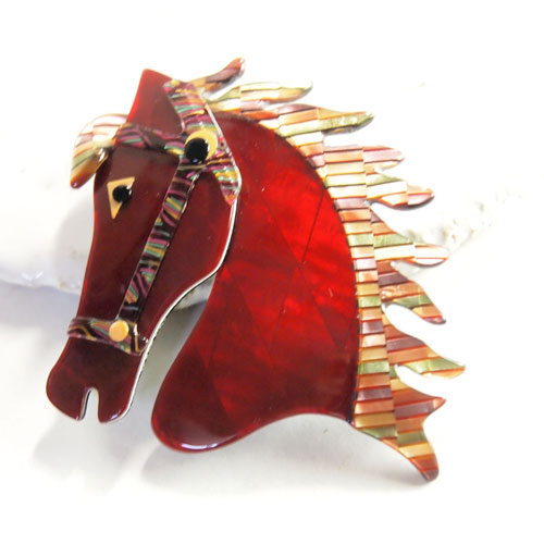 lea stein paris リアスタン　パリ 馬　ブラウン