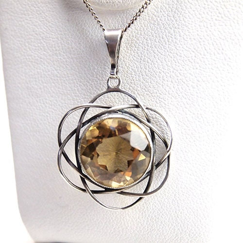 LIBETY&CO-　リバティ　シトリンクォーツ　シルバーペンダント