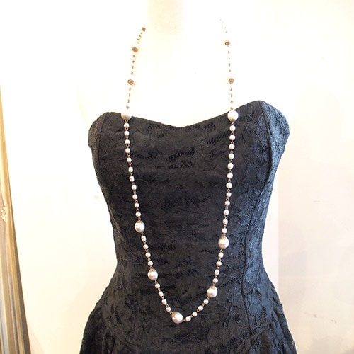フェイクパール ロングネックレス