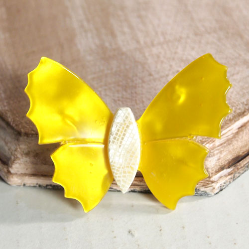 lea stein paris リアスタン　パリ ヴィンテージバタフライ（イエロー）