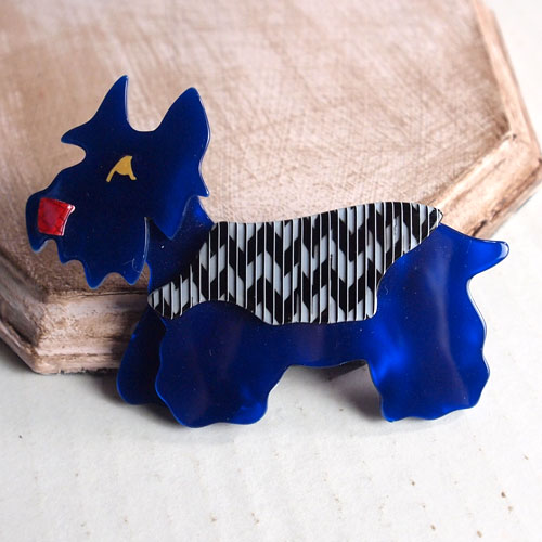 lea stein paris リアスタン　パリ お散歩テリア（ブルー）