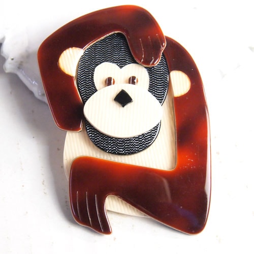 lea stein paris リアスタン　パリ モンキー(ブラウン）