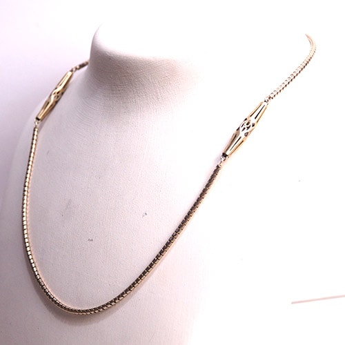 9金　透かし細工　チェーン　41cm