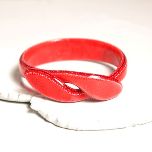 lea stein paris リアスタン　パリ　スネイクバングル（ピンク）