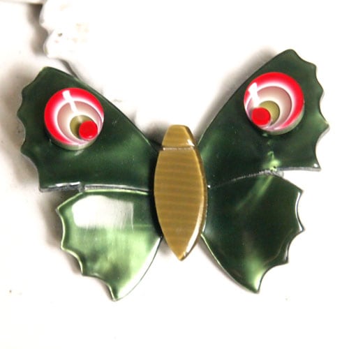 lea stein paris リアスタン　パリ　ドットバタフライ（グリーン）