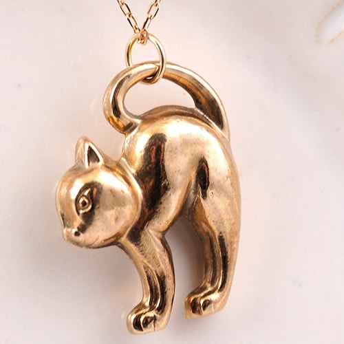 9金　トムキャット　チャームペンダント