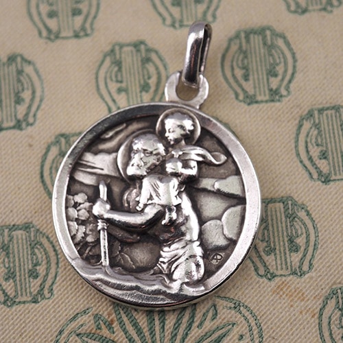 希少】CREED製 旅の守り神 聖クリストファー ペンダント Mサイズ