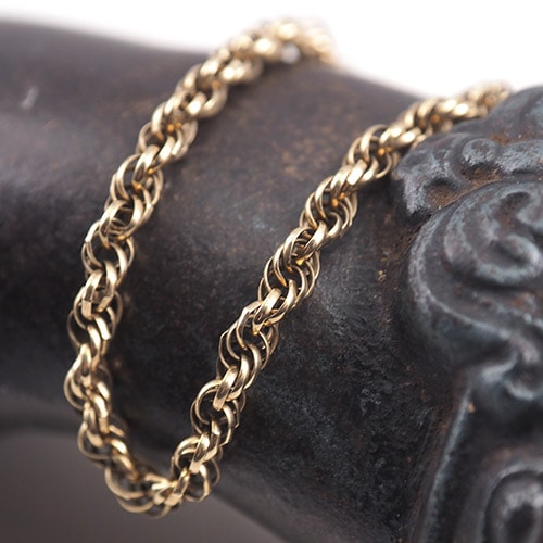 9金　ヴィクトリアン　ツイストチェーン（50cm)