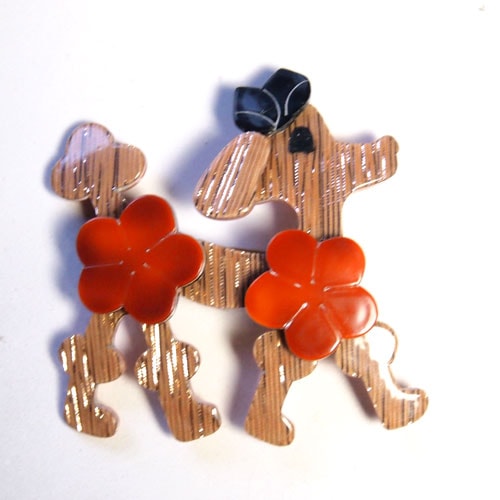 Lea stein リアスタン　プードル　キャラメル