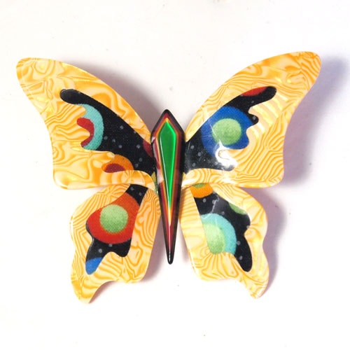 Lea Stein リアスタン　ビッグバタフライ（ドット）