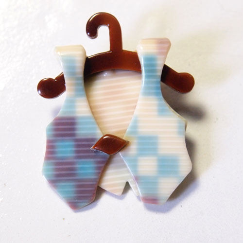 Lea Stein リアスタン　ベスト（チェッカー）