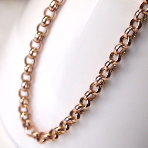 0-9金　サークルリンク　ハンドメイドチェーン(47.5cm)