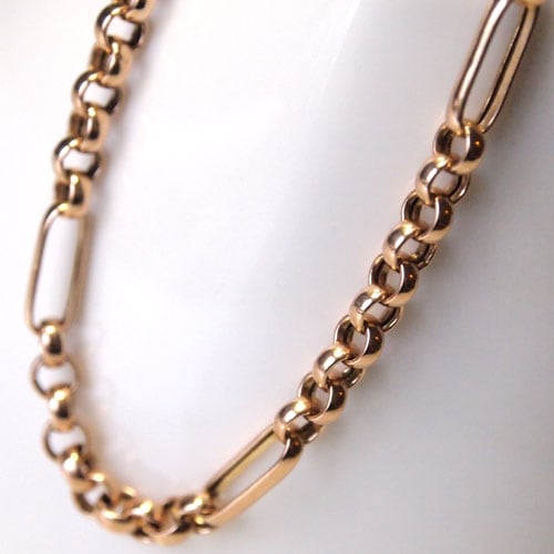 0-9金　オーバルリンク　ハンドメイドチェーン(48cm)