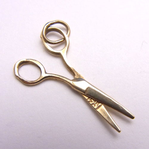 14金 はさみチャーム