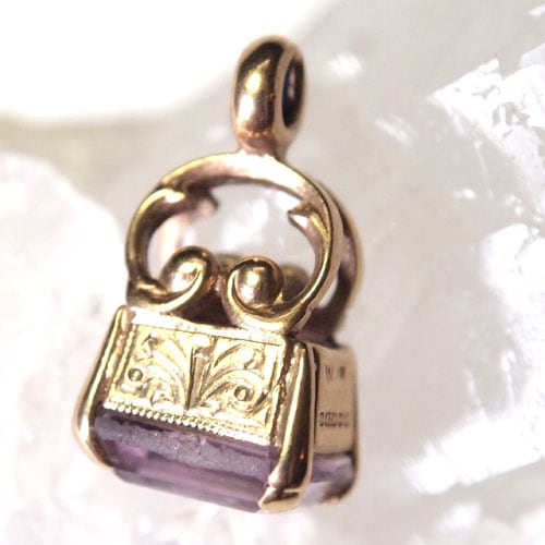 9金　アメシスト　シール（彫りなし）