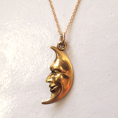 sold 14金ムーンフェイスチャーム