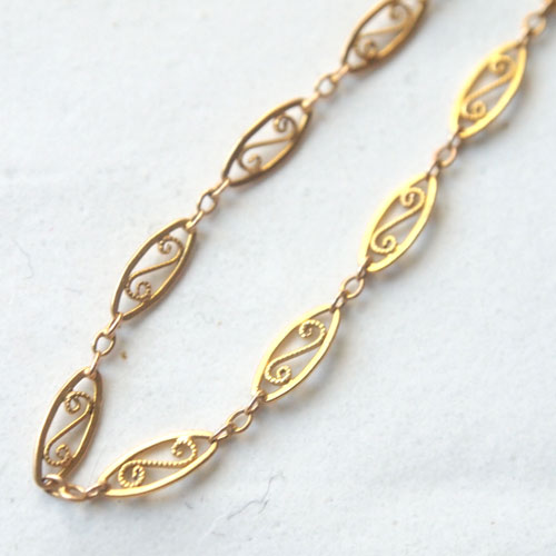 sold 18金　フランス　フィリグリチェーン 42cm