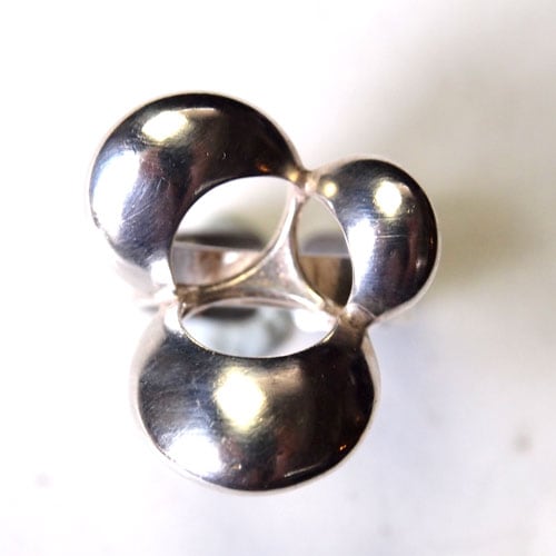 シルバーモダンアブストラクトリング