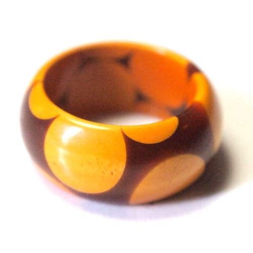 ベイクライト　ブラウン＆クリーム　ガムドロップリング