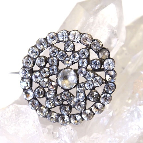 ヴィクトリアン　ペースト　スノーフレークスターブローチ